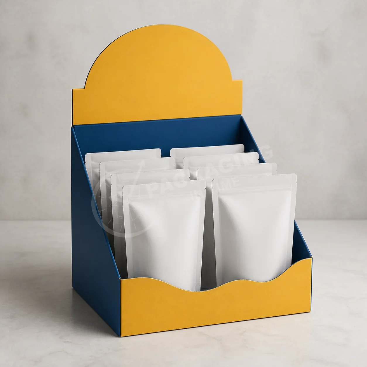 ArcTop Snack Display Box with Wave-Cut Front