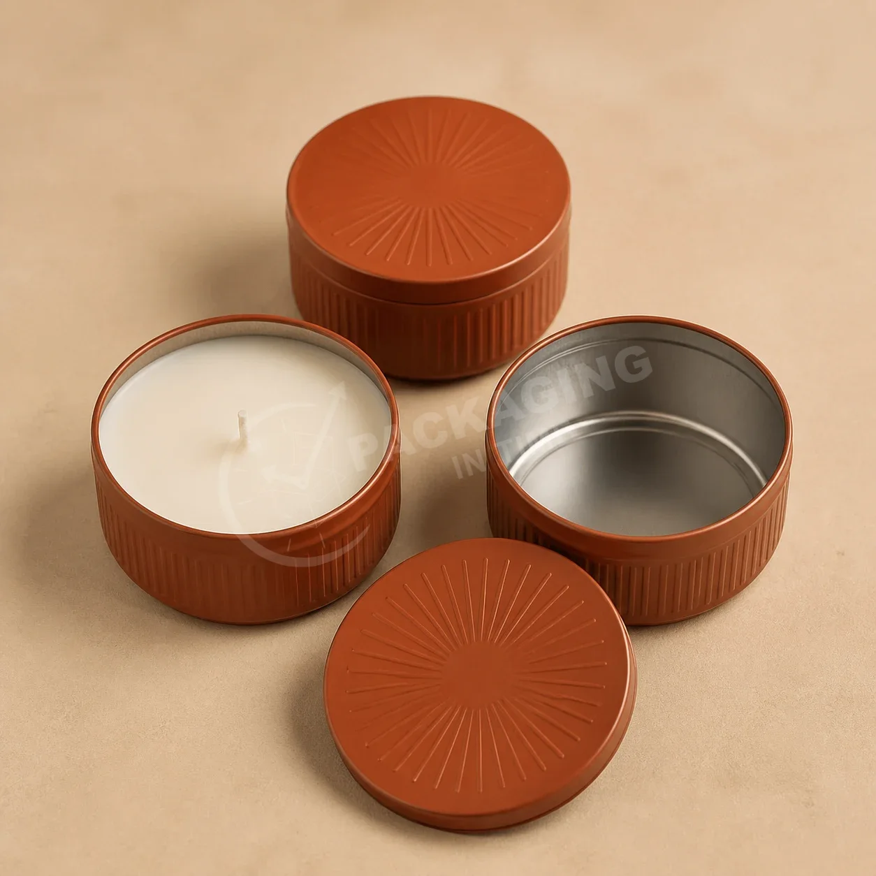 Candle Tin with Sunburst Lid image 2