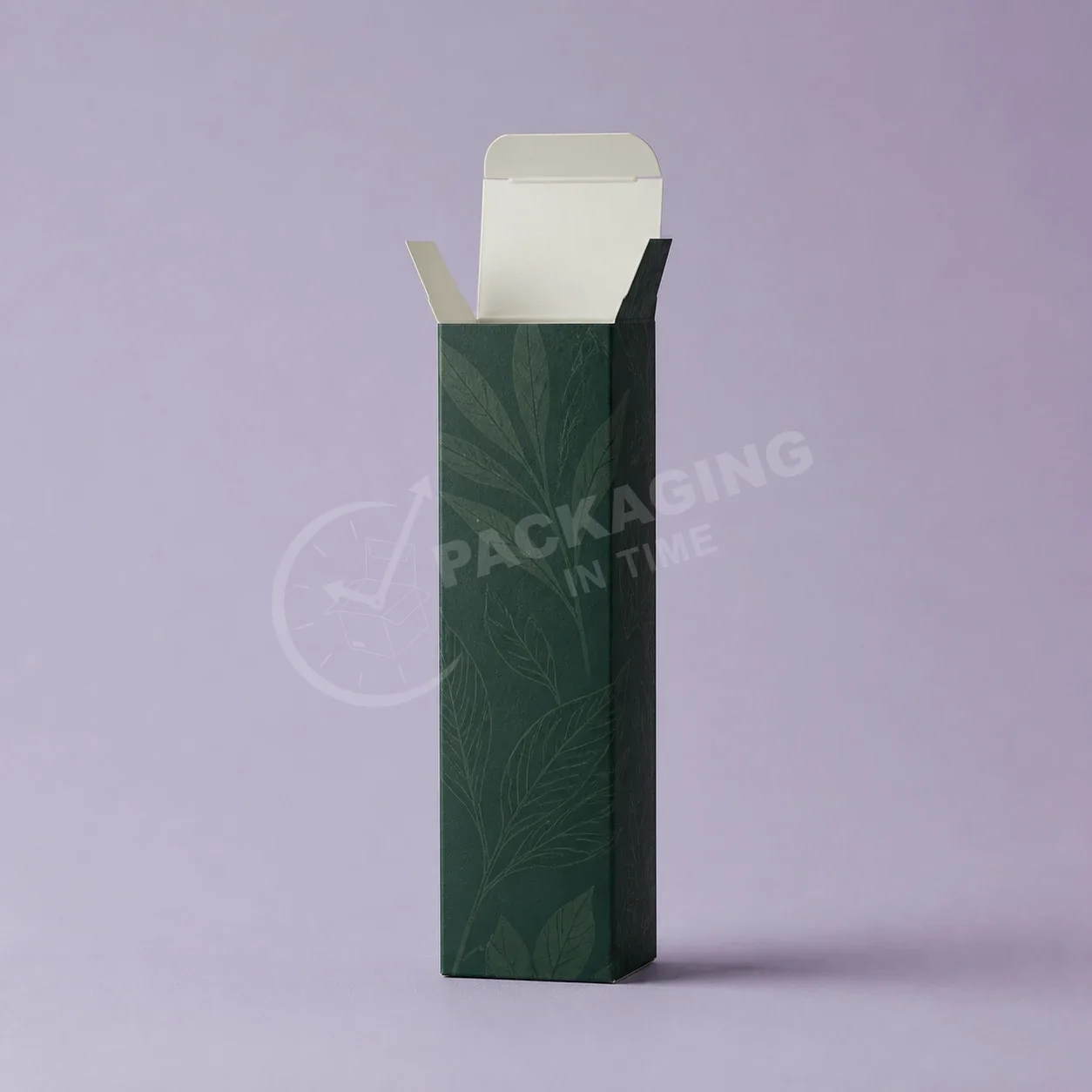 Chocolate Bar Tuck Box with Botanical Leaf Design