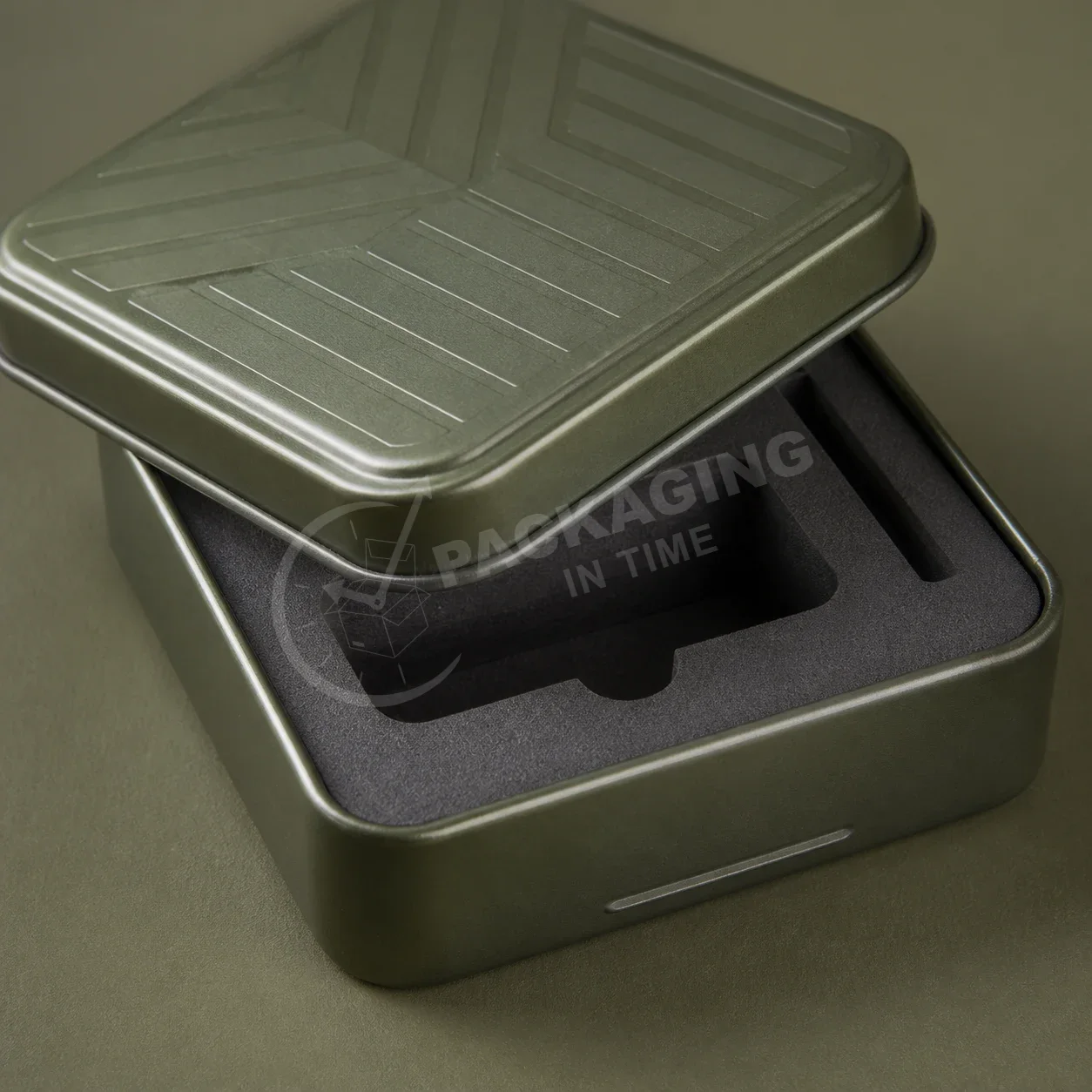 Custom Tin Packaging with Foam Insert Tray